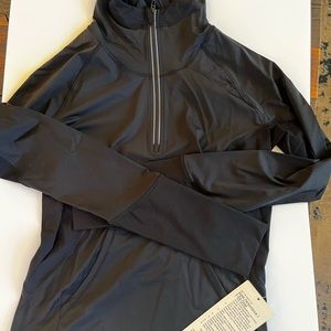 Lululemon Athletica Performance 1/2 Zip, Black, Size 6, never worn with tags